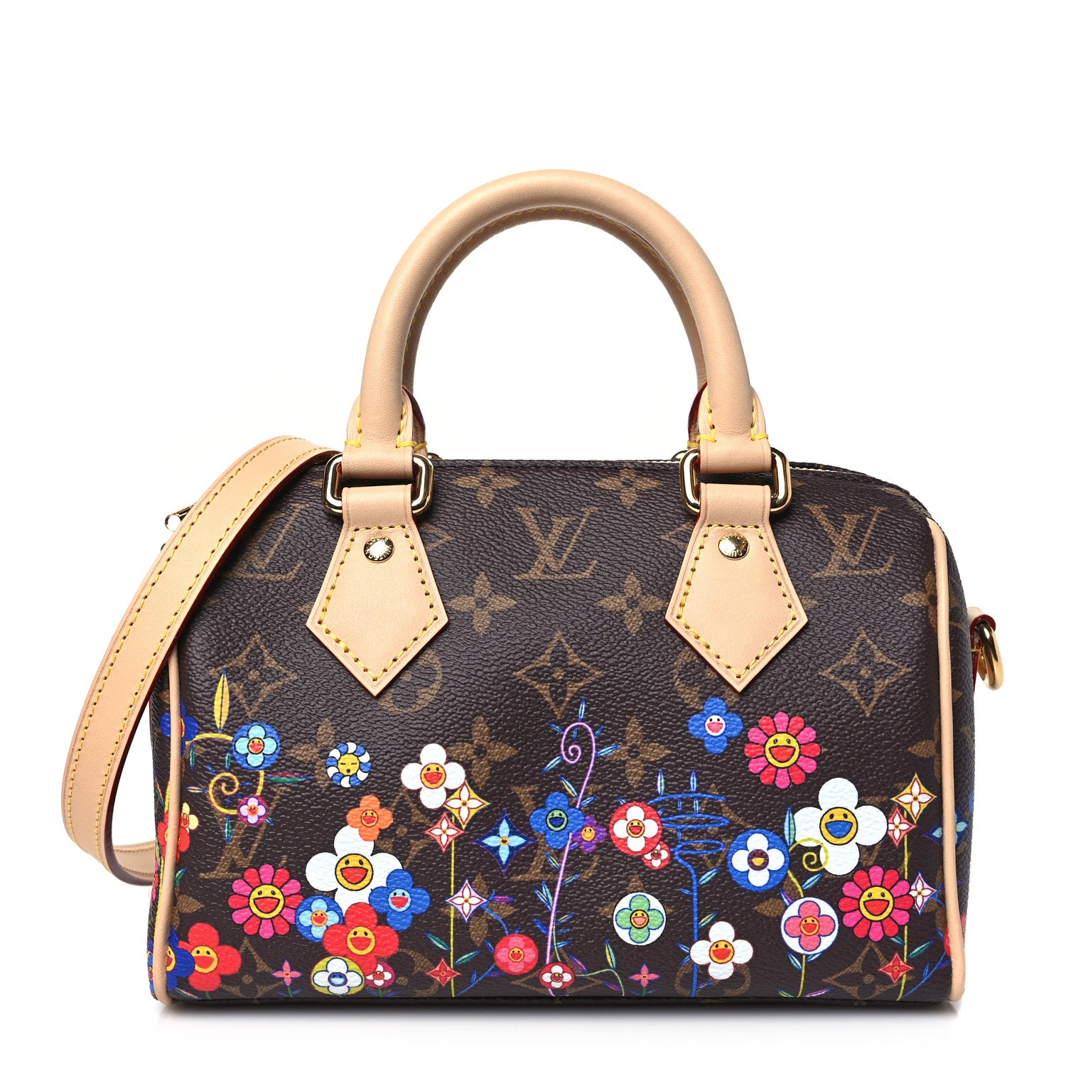 Louis Vuitton LV X TM Monogram Flowers Speedy Bandouliere 20
