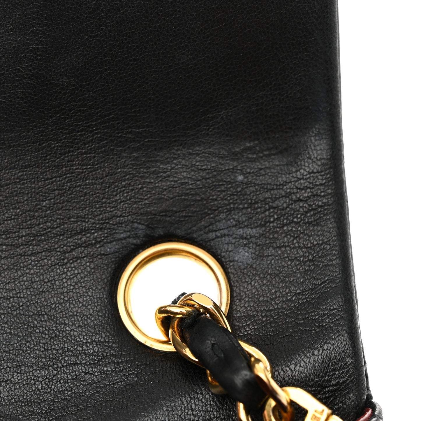 Lambskin Quilted Mini Square Flap Bag Black