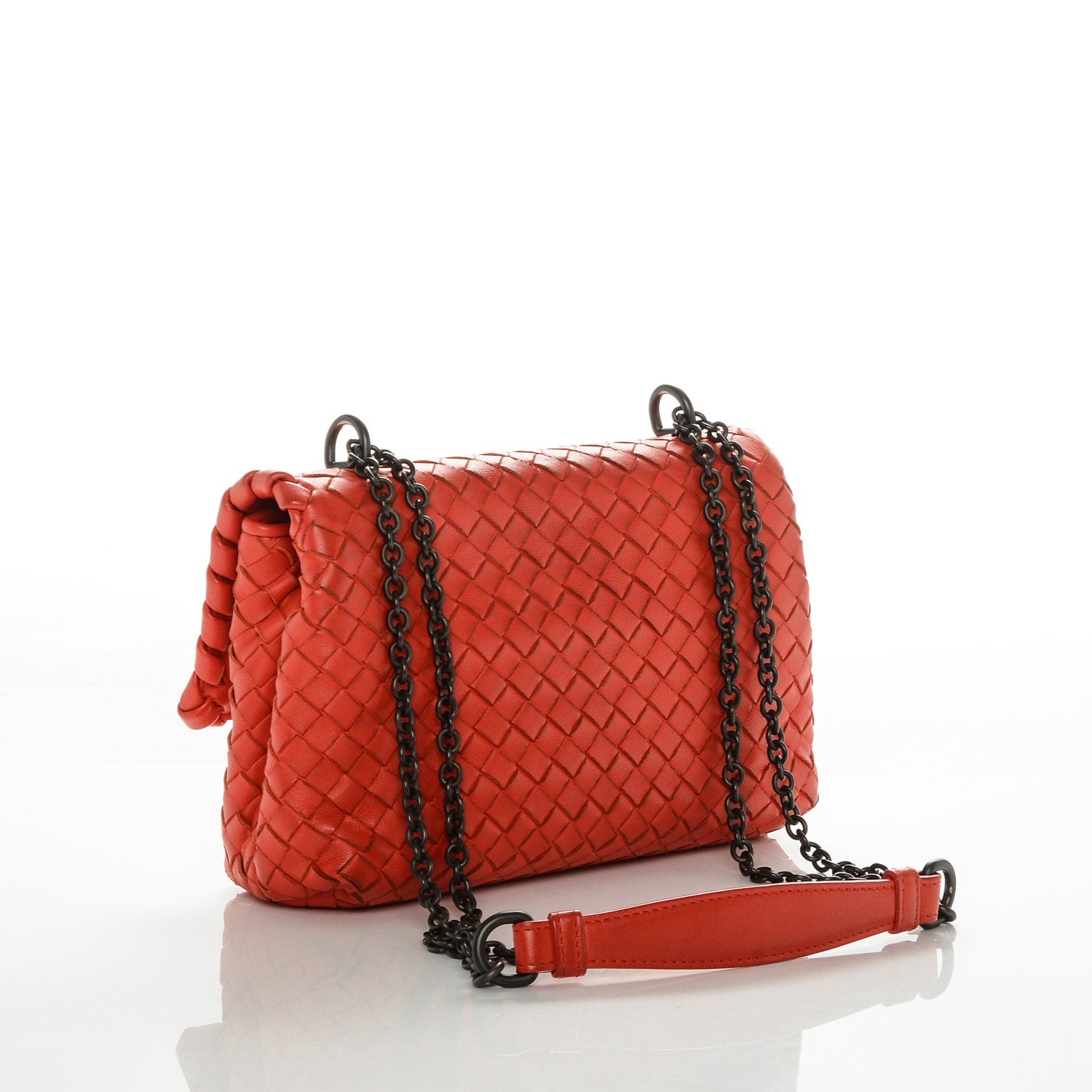 Bottega Veneta Nappa Intrecciato Baby Olimpia Shoulder Bag Vesuvio 3 of 8