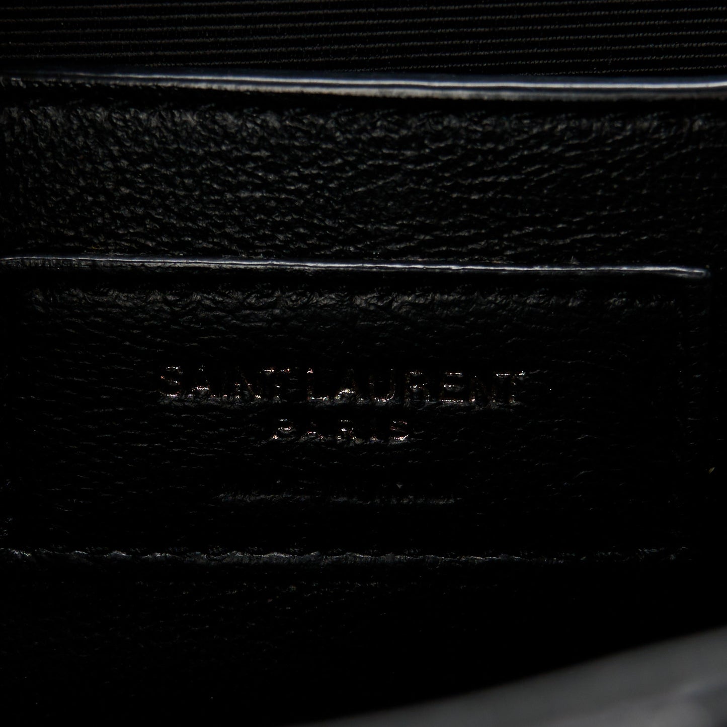 Grain De Poudre Textured Mixed Matelasse Triquilt Small Monogram Monochrome Satchel Black