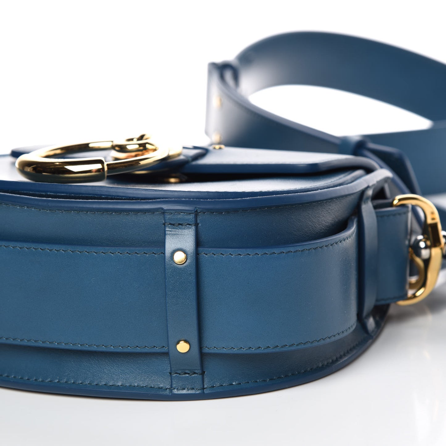 Calfskin Small Tess Bag Vinyl Blue