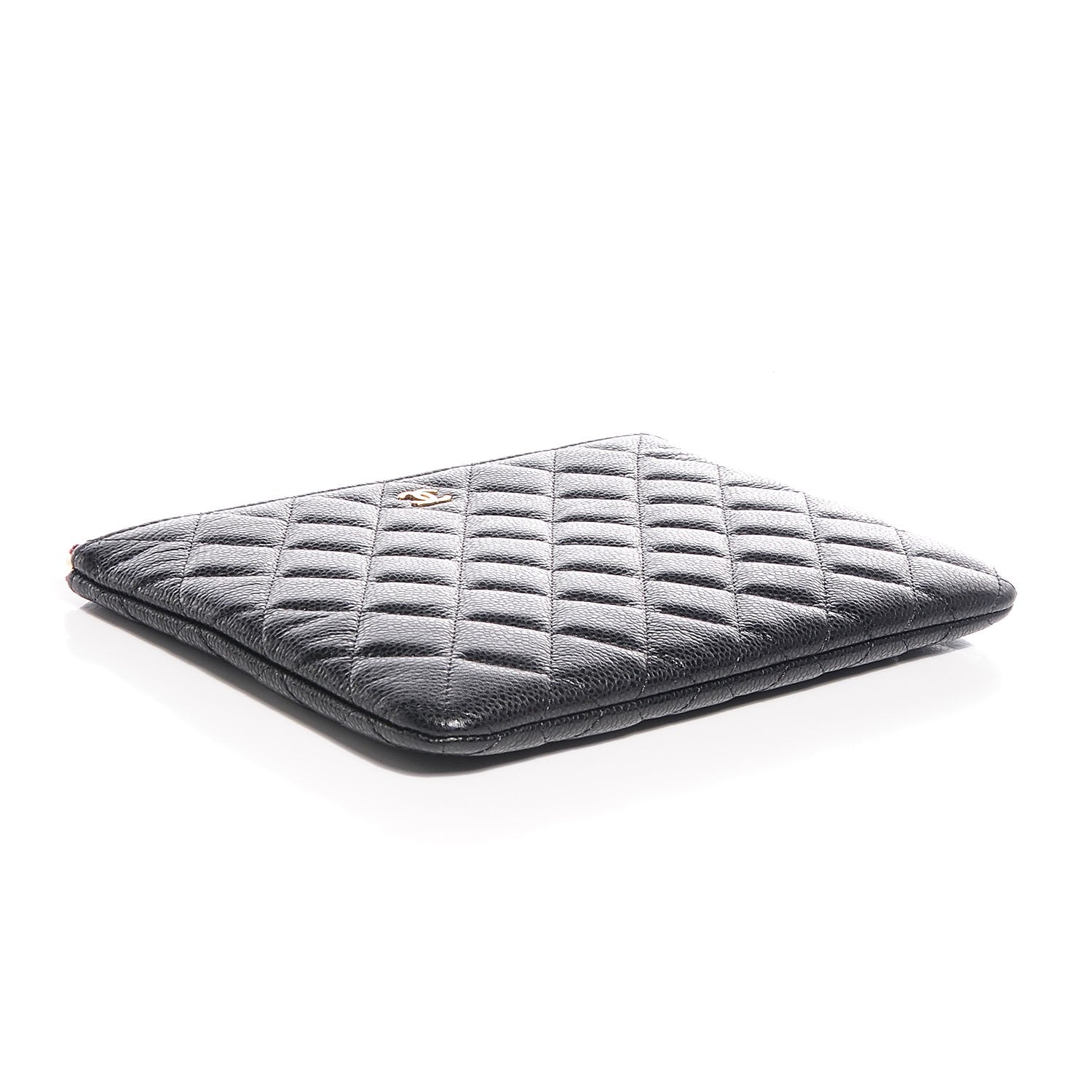 Chanel Caviar Quilted Medium Cosmetic Case Black 4 of 8