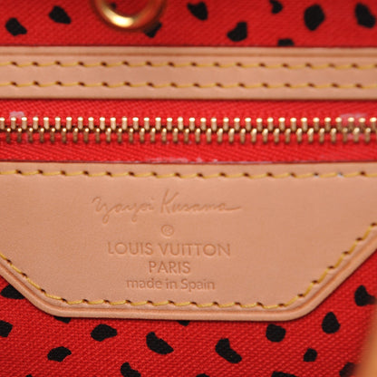Louis Vuitton Monogram Kusama Waves Neverfull MM Red 7 of 8