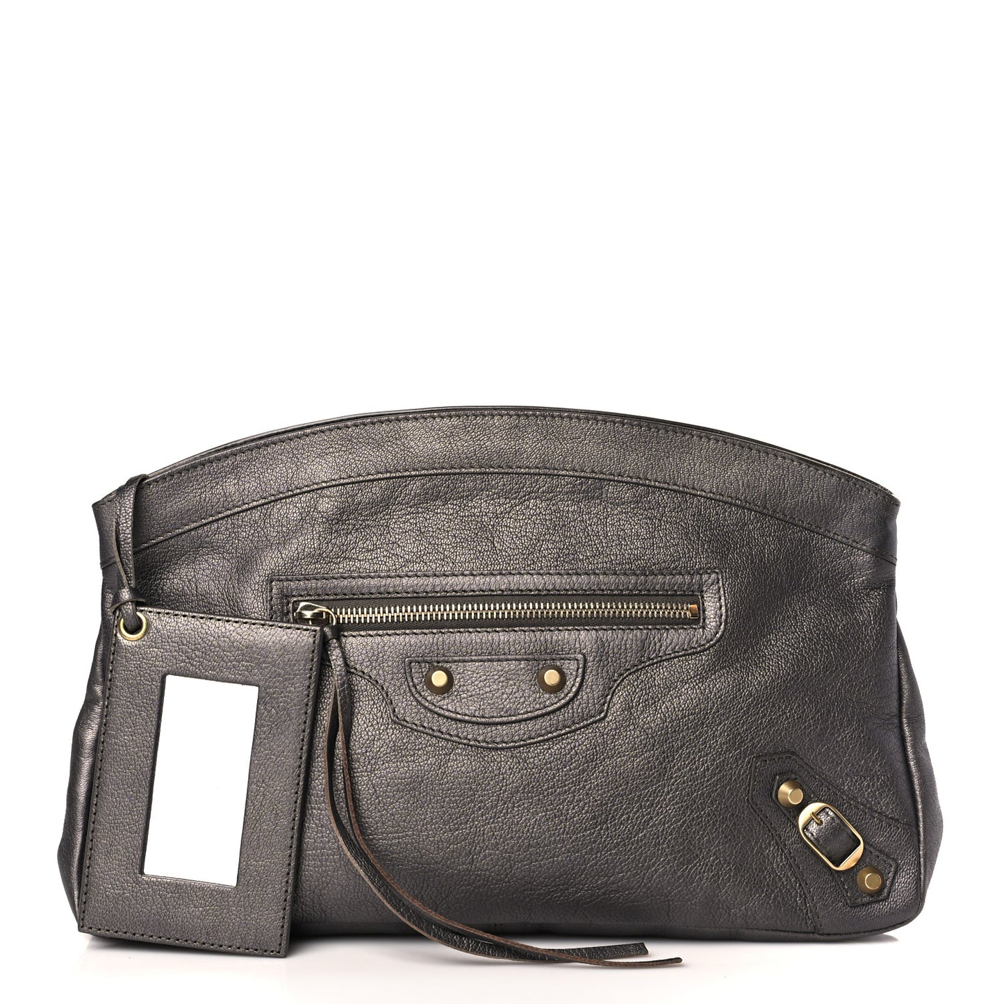 Chevre Classic Gold Hardware Premier Clutch Bronze