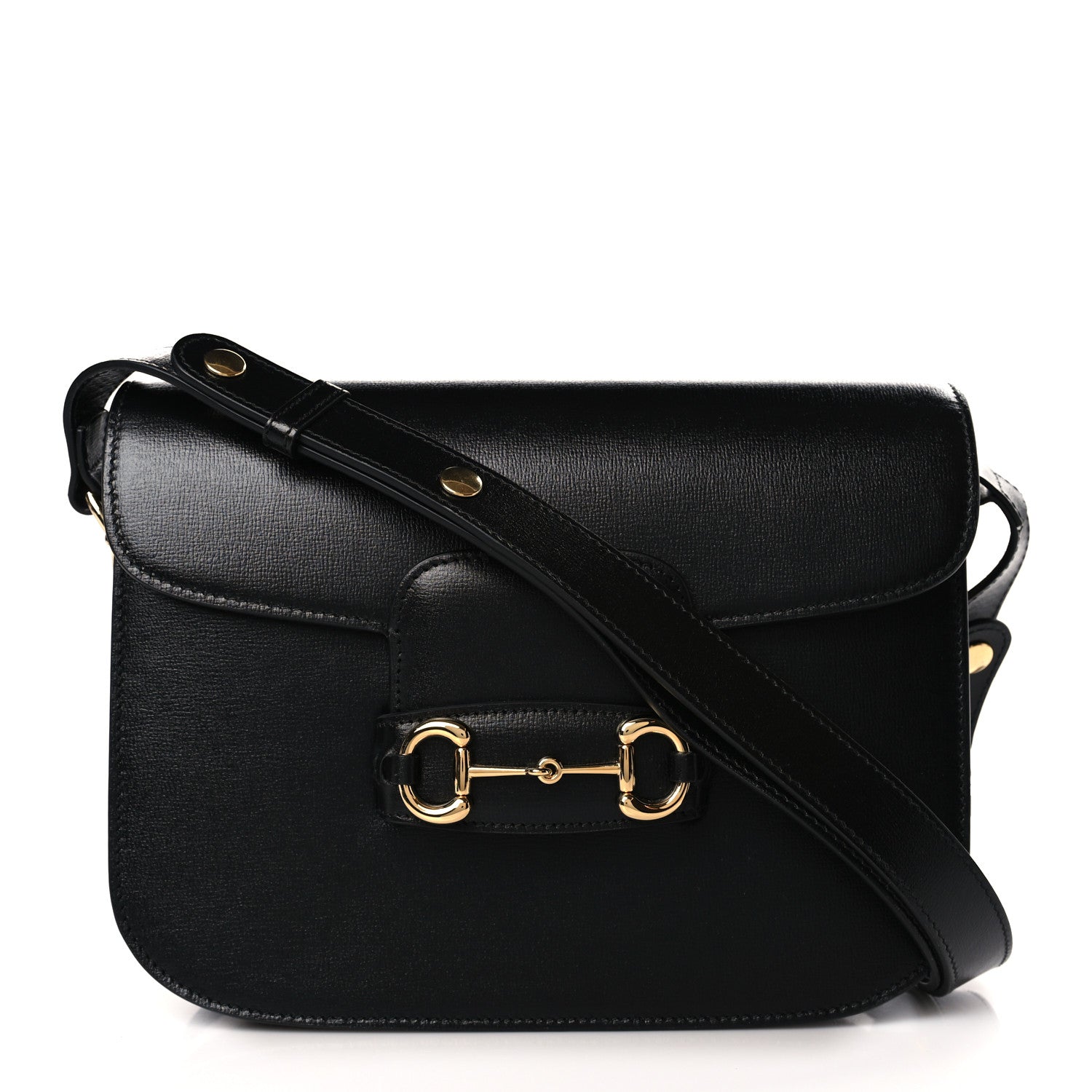 Gucci Azalea Calfskin Horsebit 1955 Shoulder Bag Black 1 of 8