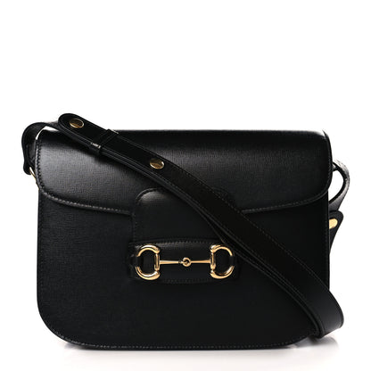 Gucci Azalea Calfskin Horsebit 1955 Shoulder Bag Black 1 of 8