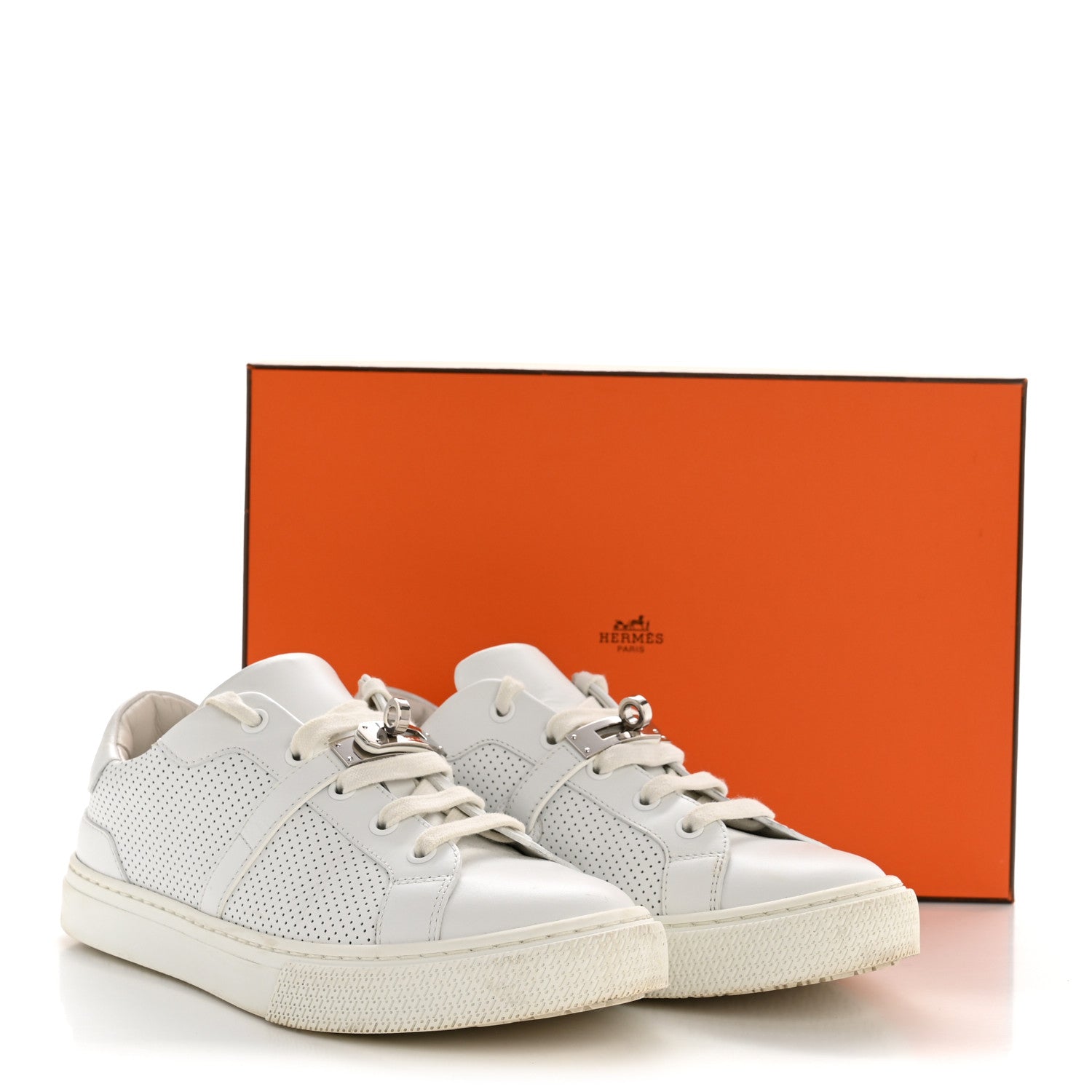 Hermes Calfskin Day Sneakers 37 White 10 of 10