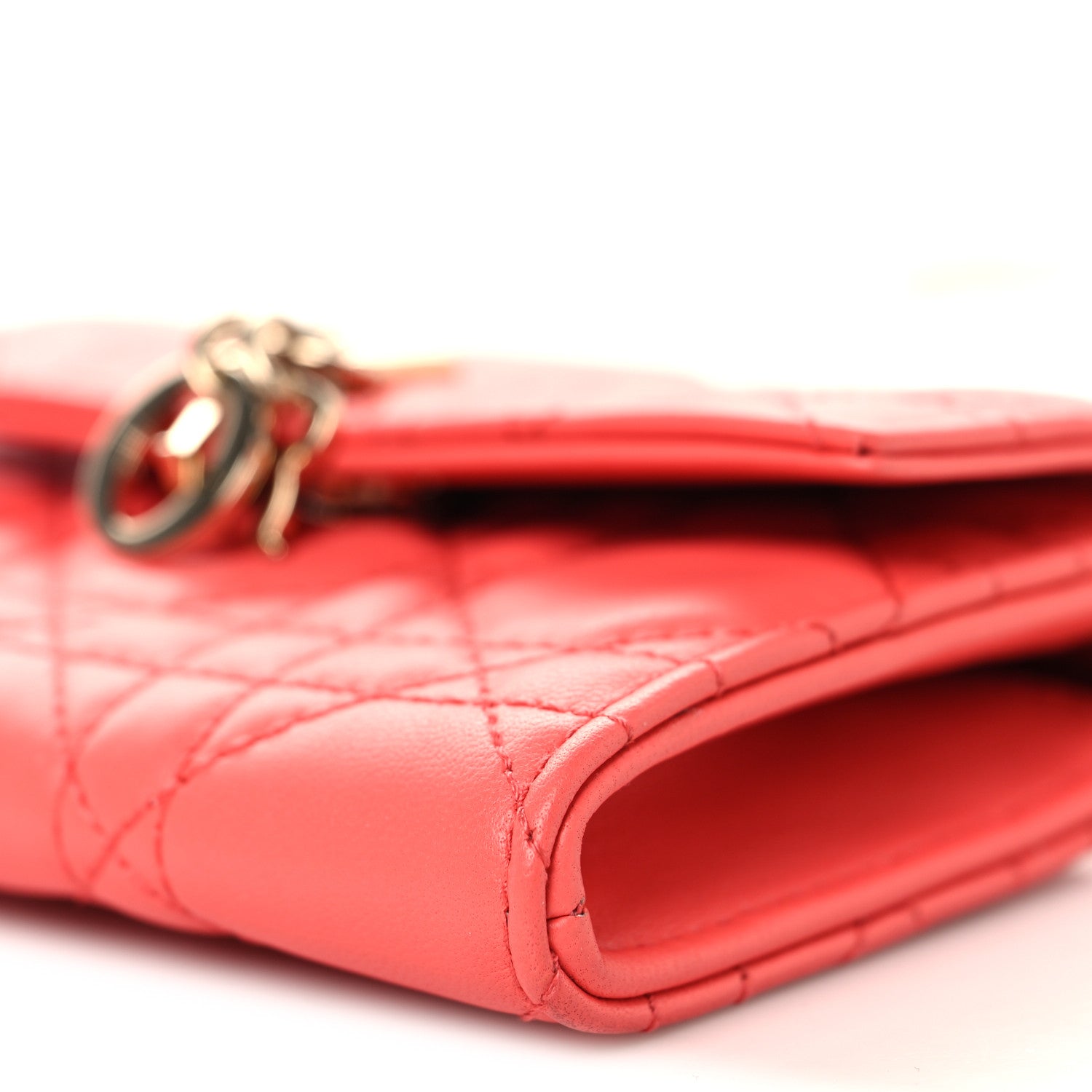 Christian Dior Lambskin Cannage Miss Dior Glycine Wallet on Chain Pink 8 of 10