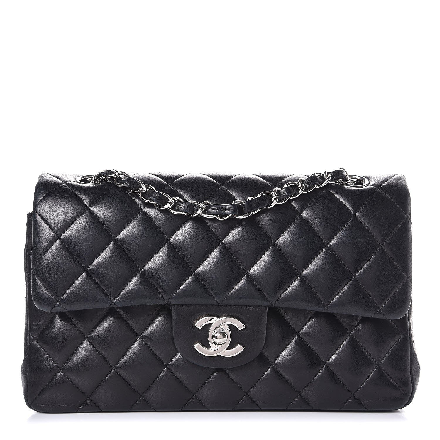 Chanel Lambskin Quilted Small Double Flap Black 1 of 16