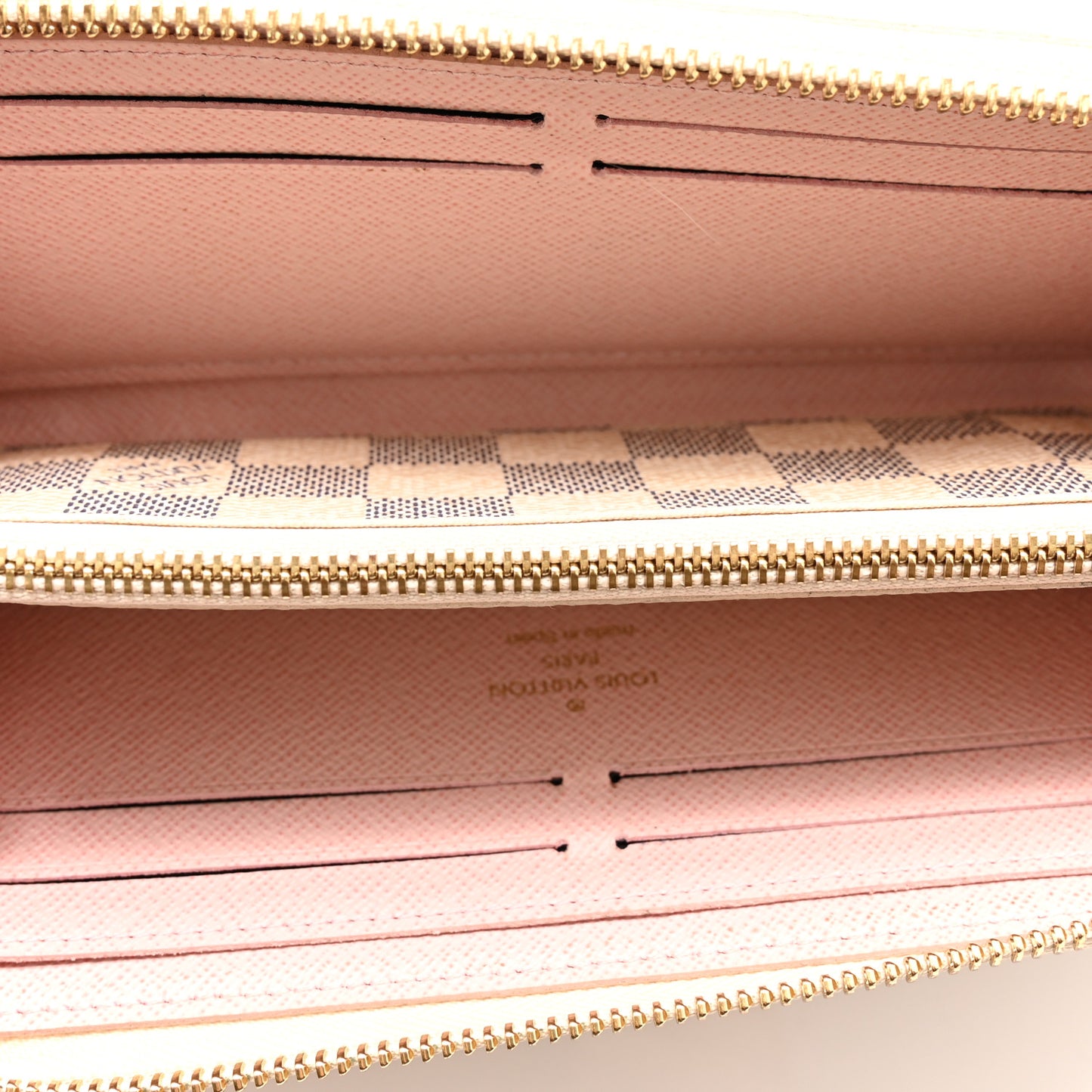 Damier Azur Clemence Wallet Rose Ballerine