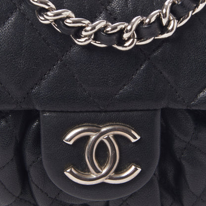 Chanel Washed Lambskin Quilted Mini Chain Around Messenger Black 8 of 13
