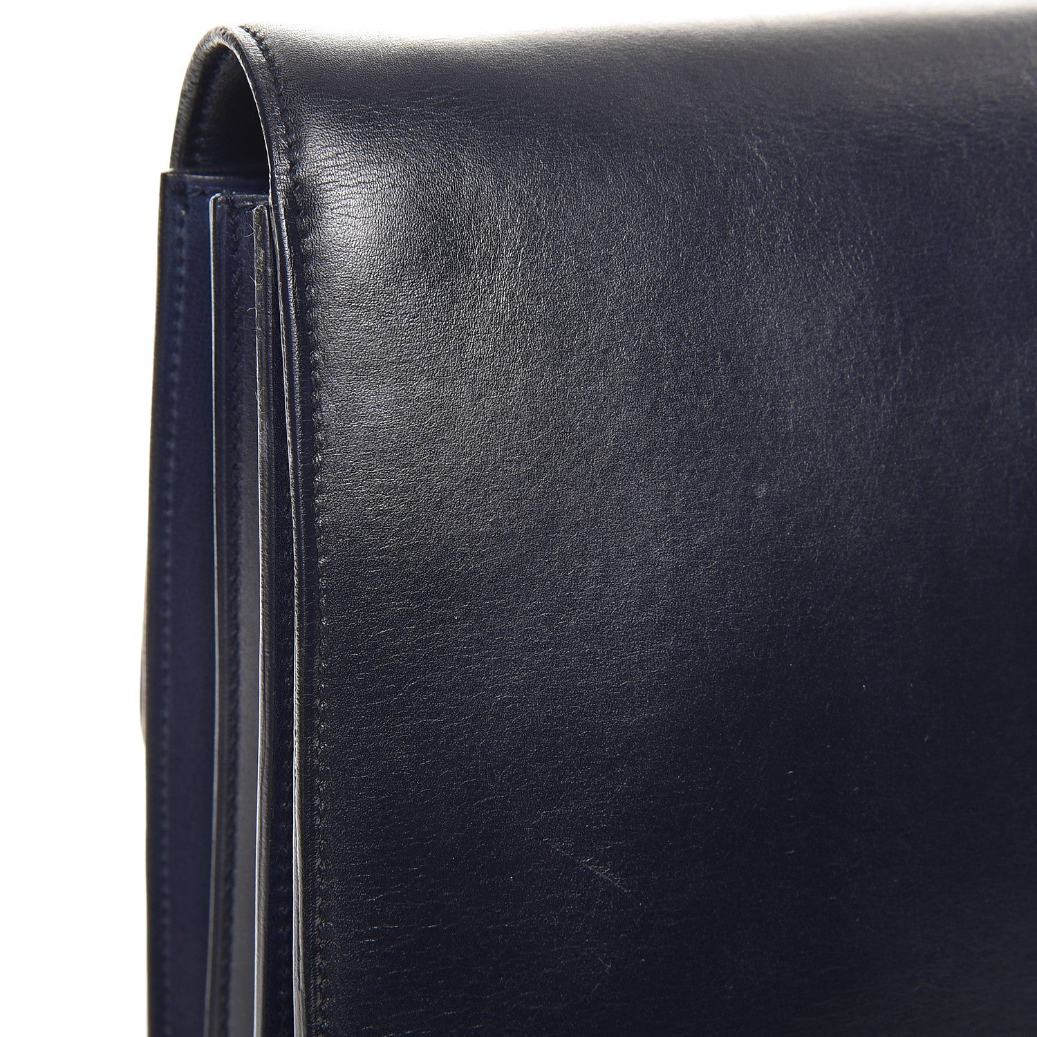 Celine Smooth Calfskin Large Classic Box Flap Bag Navy 9 of 11