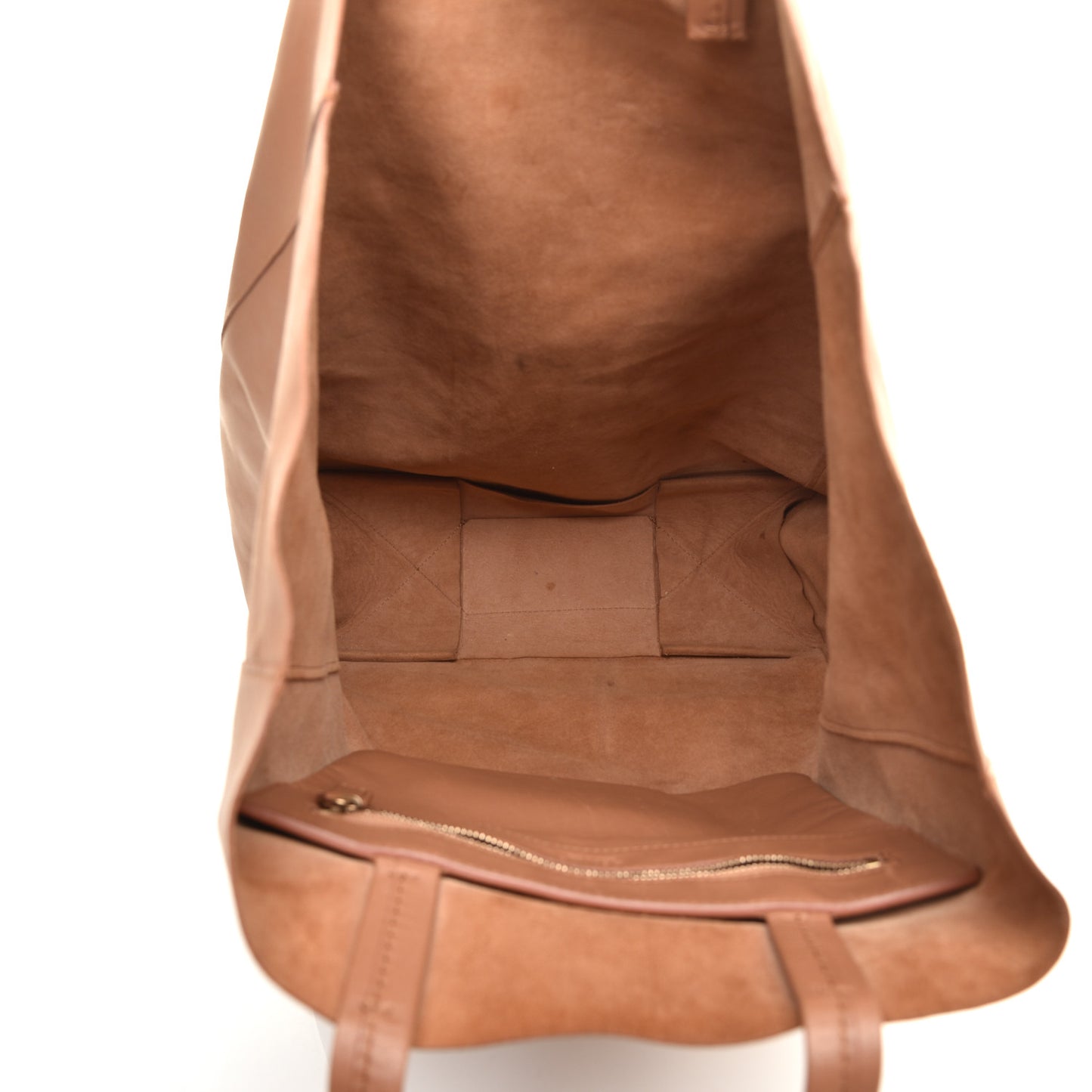 Lambskin Vertical Cabas Tan