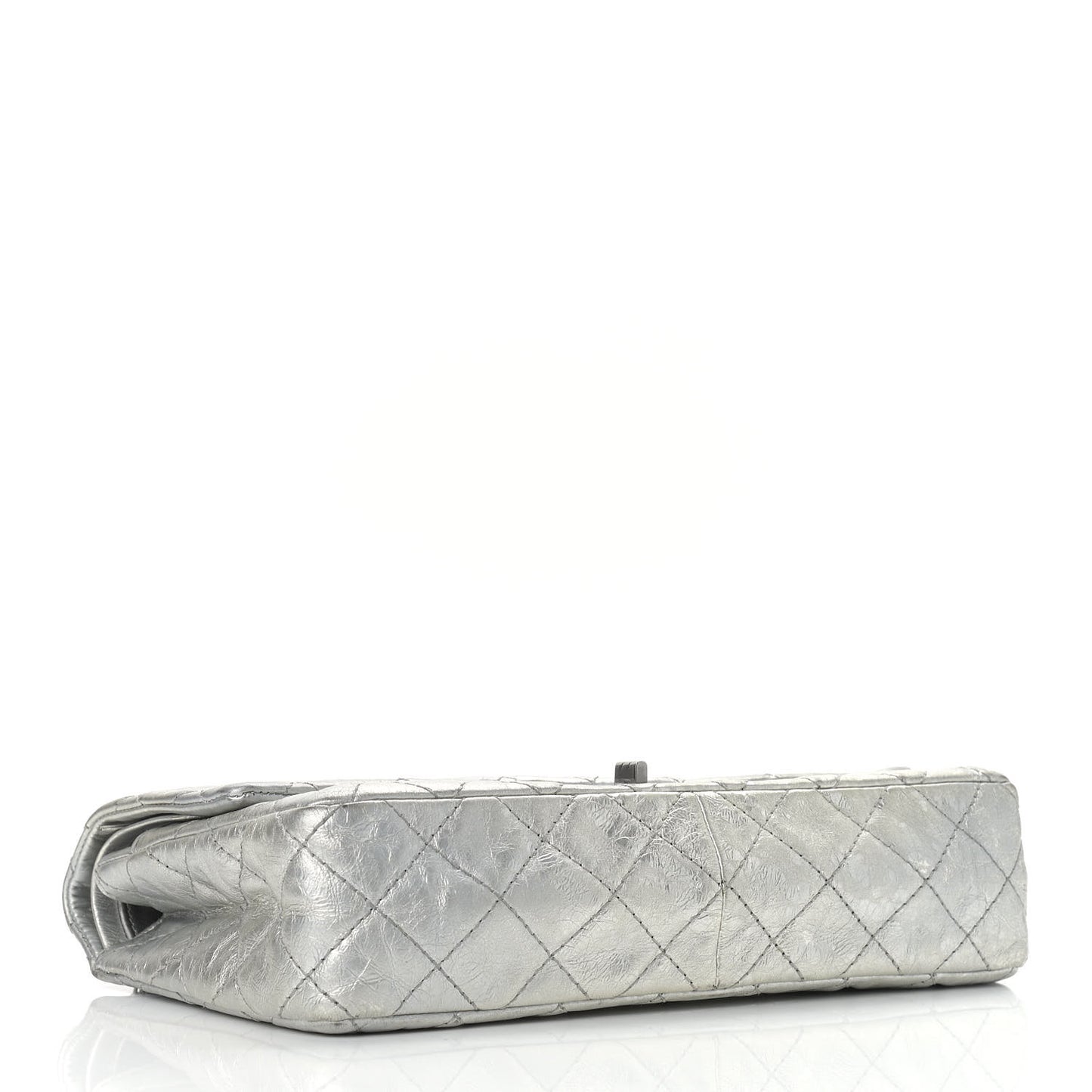 Metallic Aged Calfskin Quilted 2.55 Reissue 226 Flap Silver