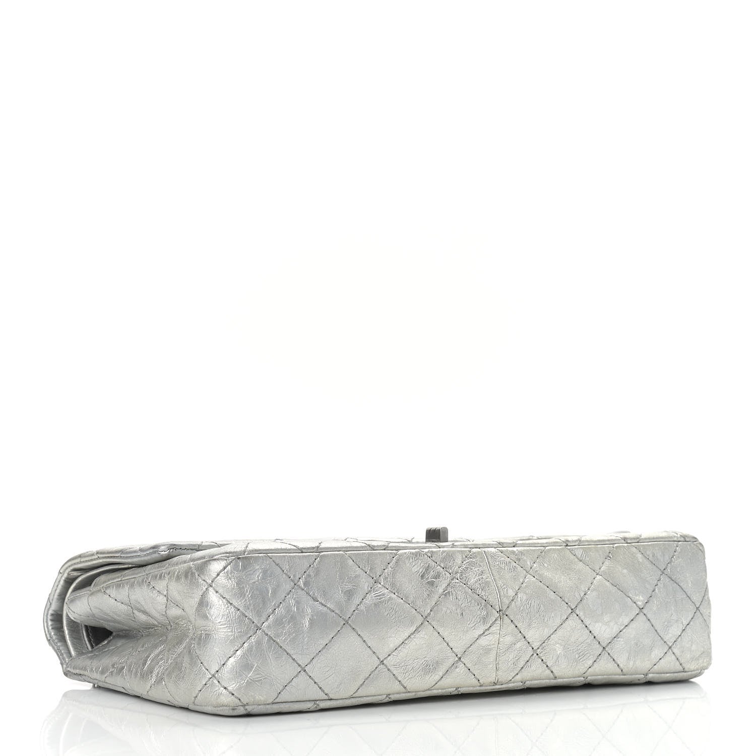 Chanel Metallic Aged Calfskin Quilted 2.55 Reissue 226 Flap Silver 4 of 15