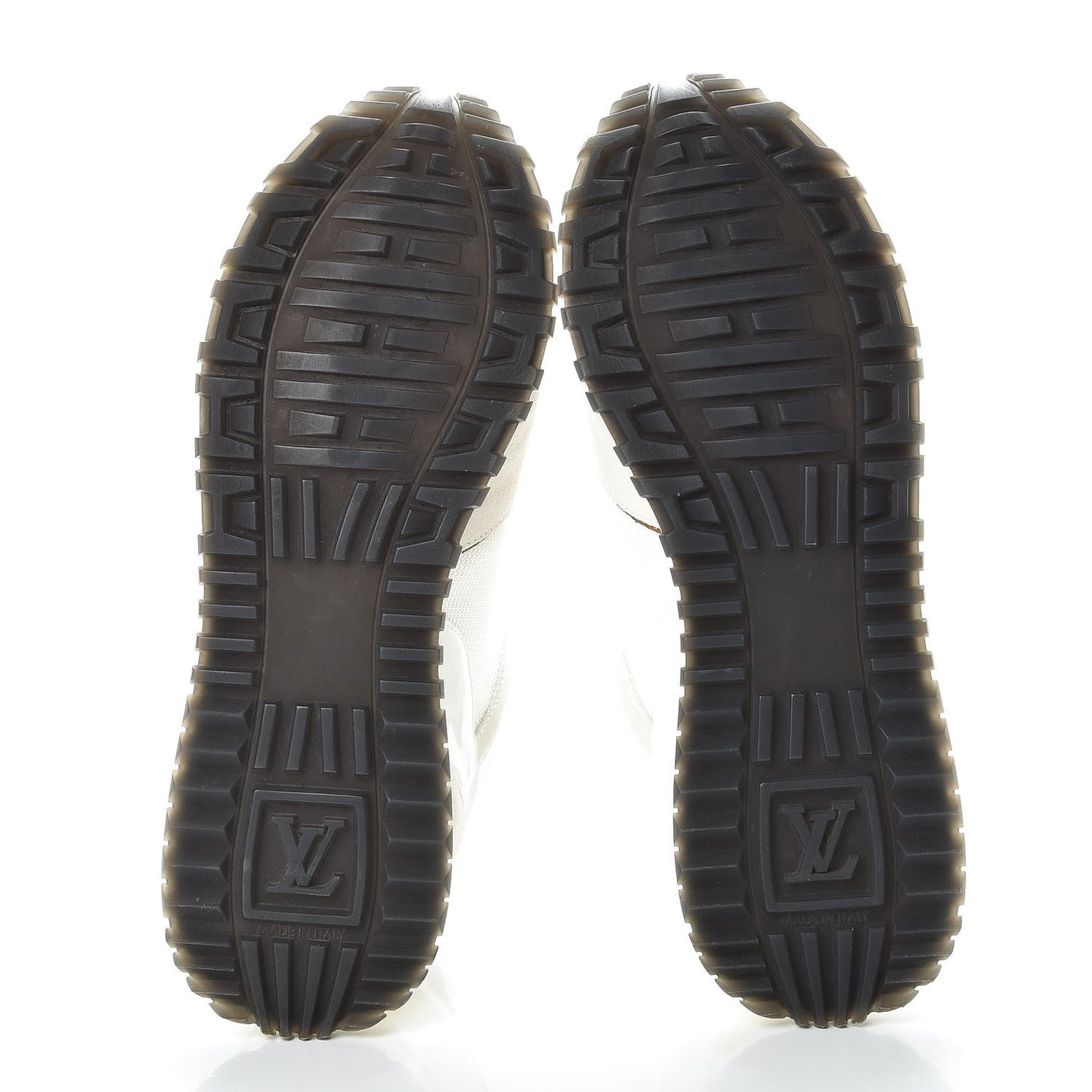 Suede Reverse Monogram Run Away Sneakers 37.5 White