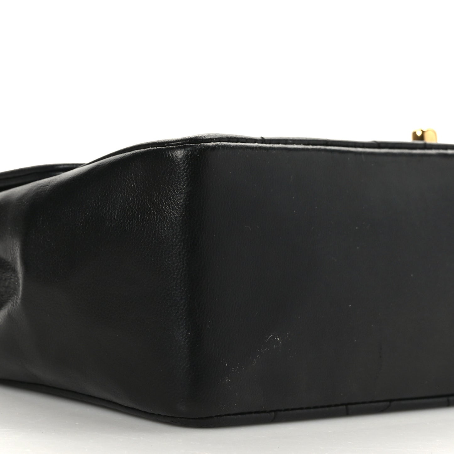 Lambskin Quilted Medium Single Flap Black