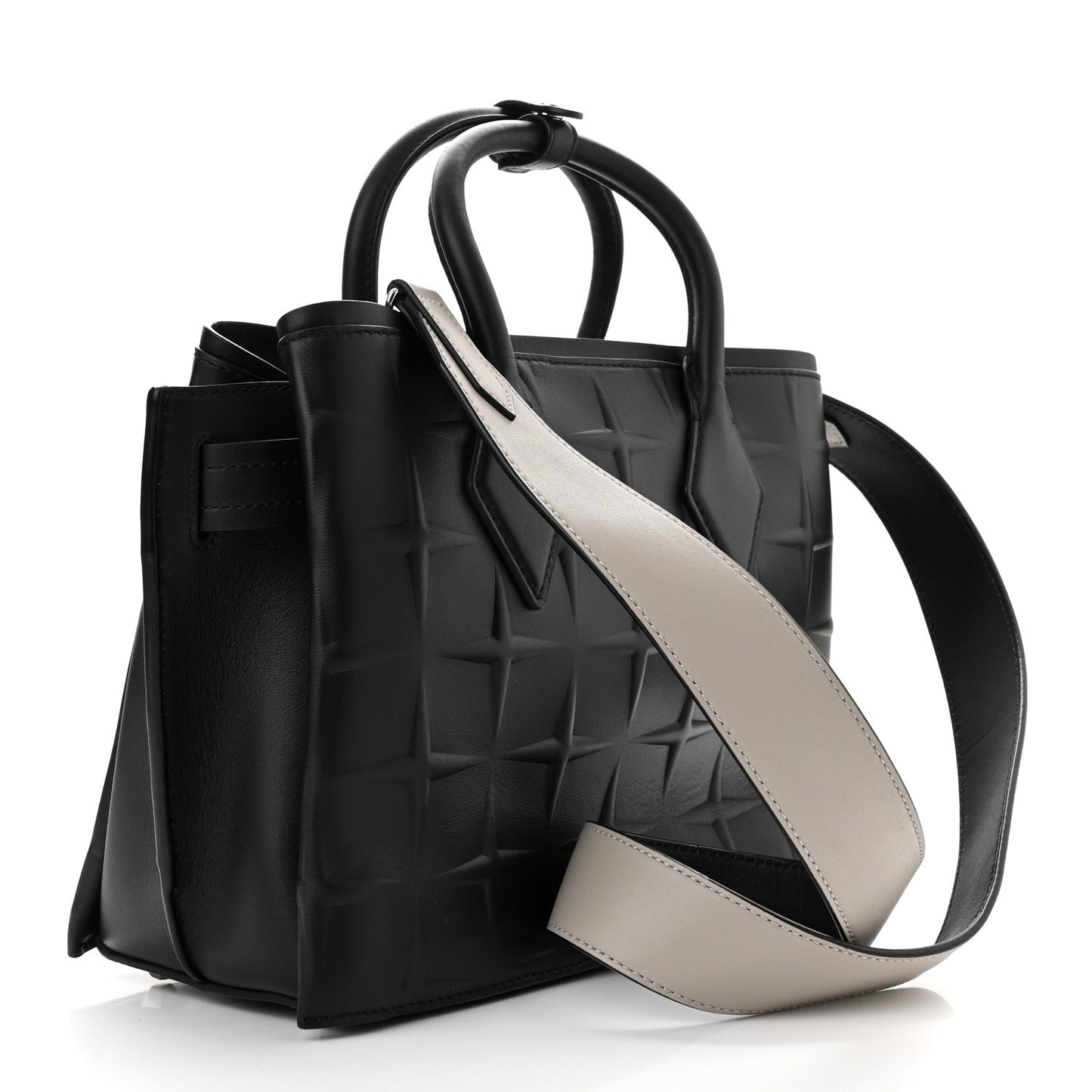Calfskin Embossed Park Avenue Medium Neo Milla Tote Black