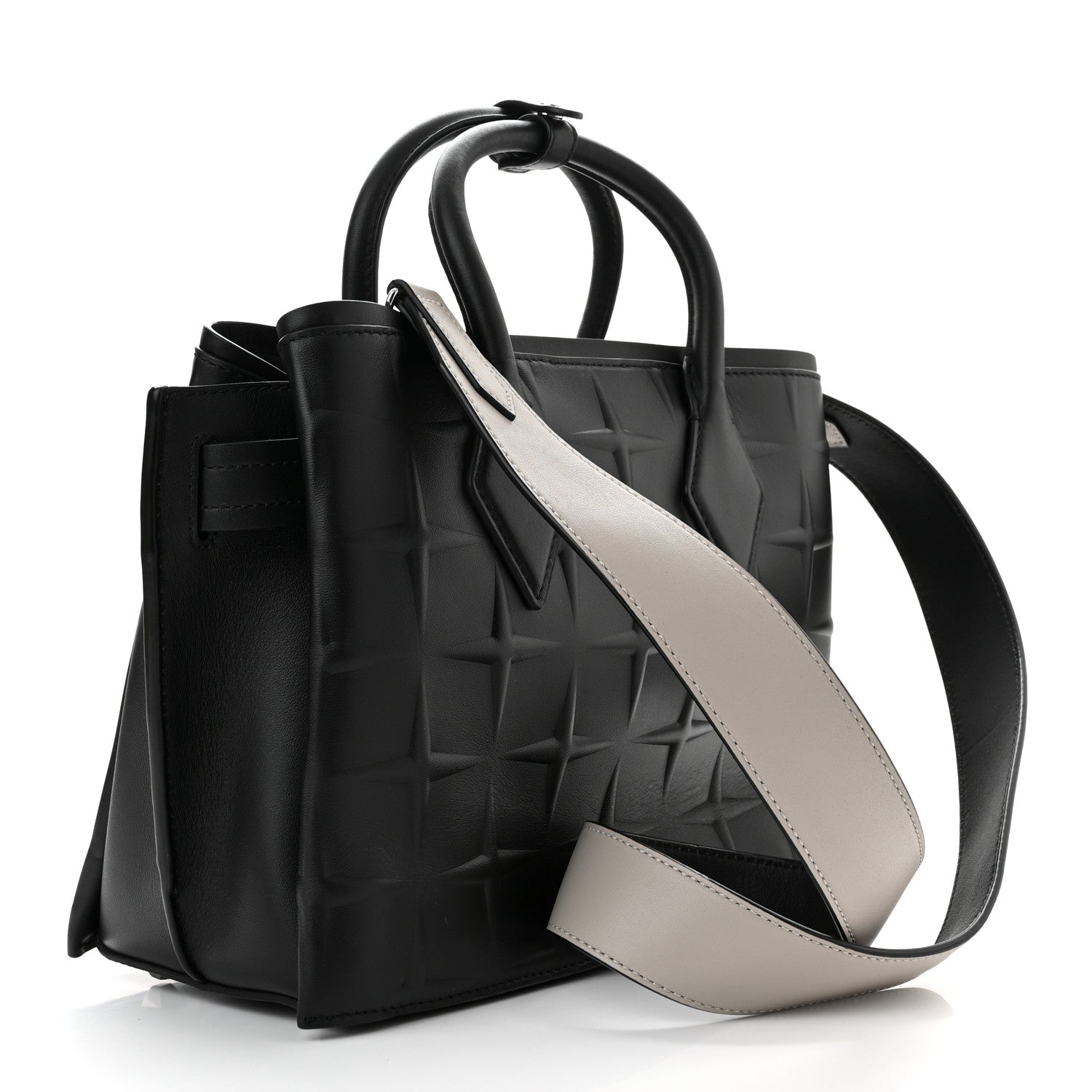 MCM Calfskin Embossed Park Avenue Medium Neo Milla Tote Black 3 of 10