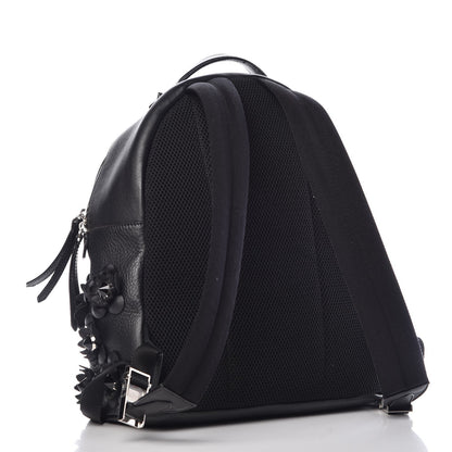Fendi Vitello Dolce All Over Flowerland Large Backpack Black 3 of 9