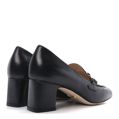 Gucci Malaga Kid Zumi Mid Heel Loafers 37 Black 5 of 9