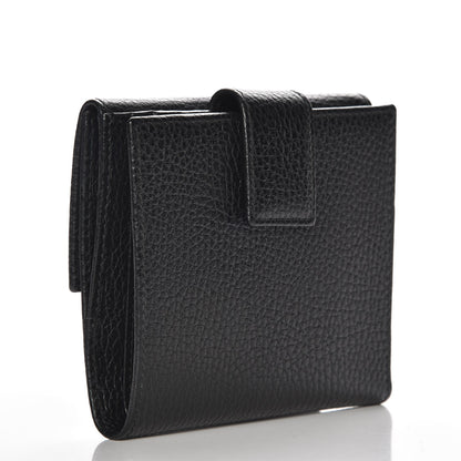 Gucci Dollar Calfskin Double G French Flap Wallet Black 3 of 8