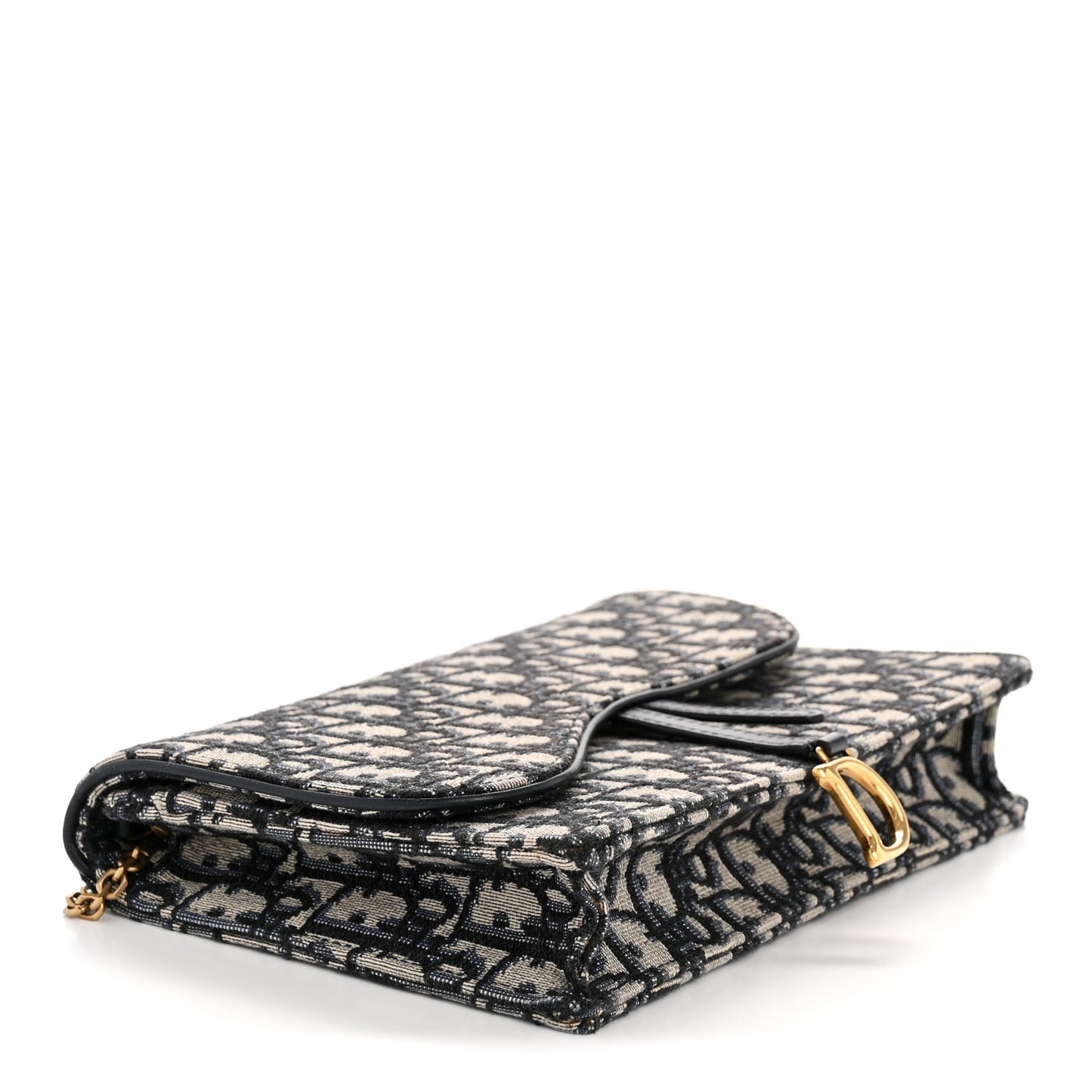 Oblique Saddle Chain Pouch Blue