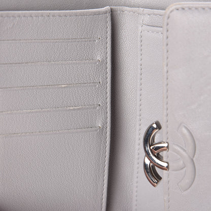 Chanel Lambskin Quilted CC Box Flap Wallet Grey 10 of 23