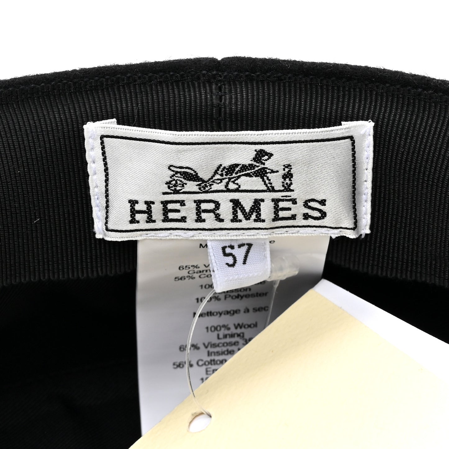 Wool Flannel Cabourg En Finesse Cap Black