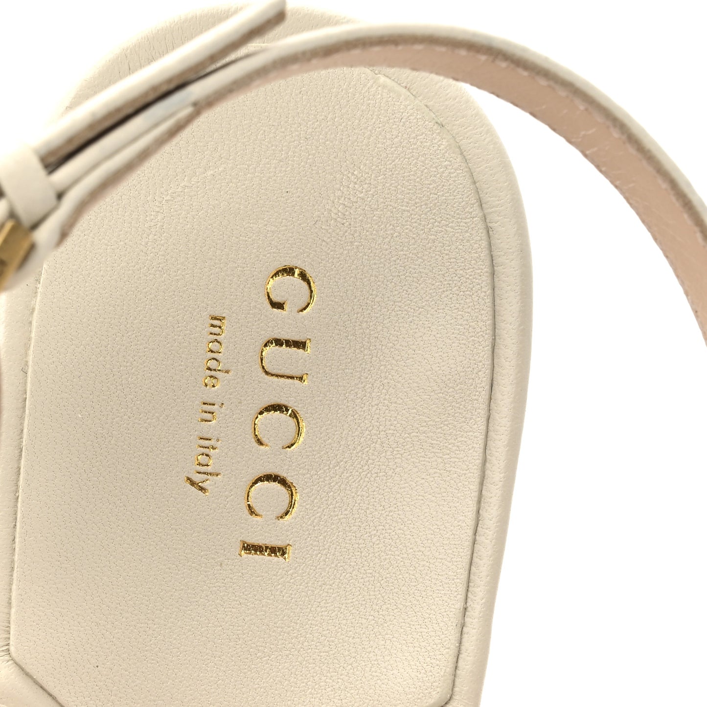 Nappa Matelasse Double G 35mm Thong Sandals 38 Mystic White