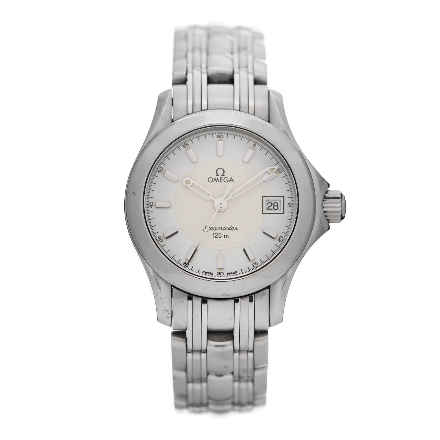 Omega Stainless Steel 26mm Seamaster Quartz Watch White 2581.21 1 of 6