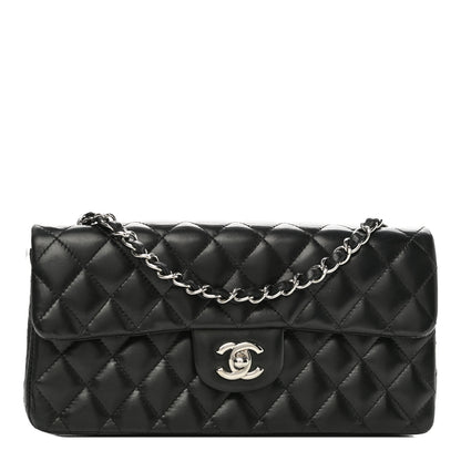 Chanel Lambskin Quilted East West Flap Black 1 of 20