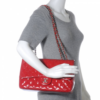 Chanel Patent Jumbo Single Flap Red 2 of 8