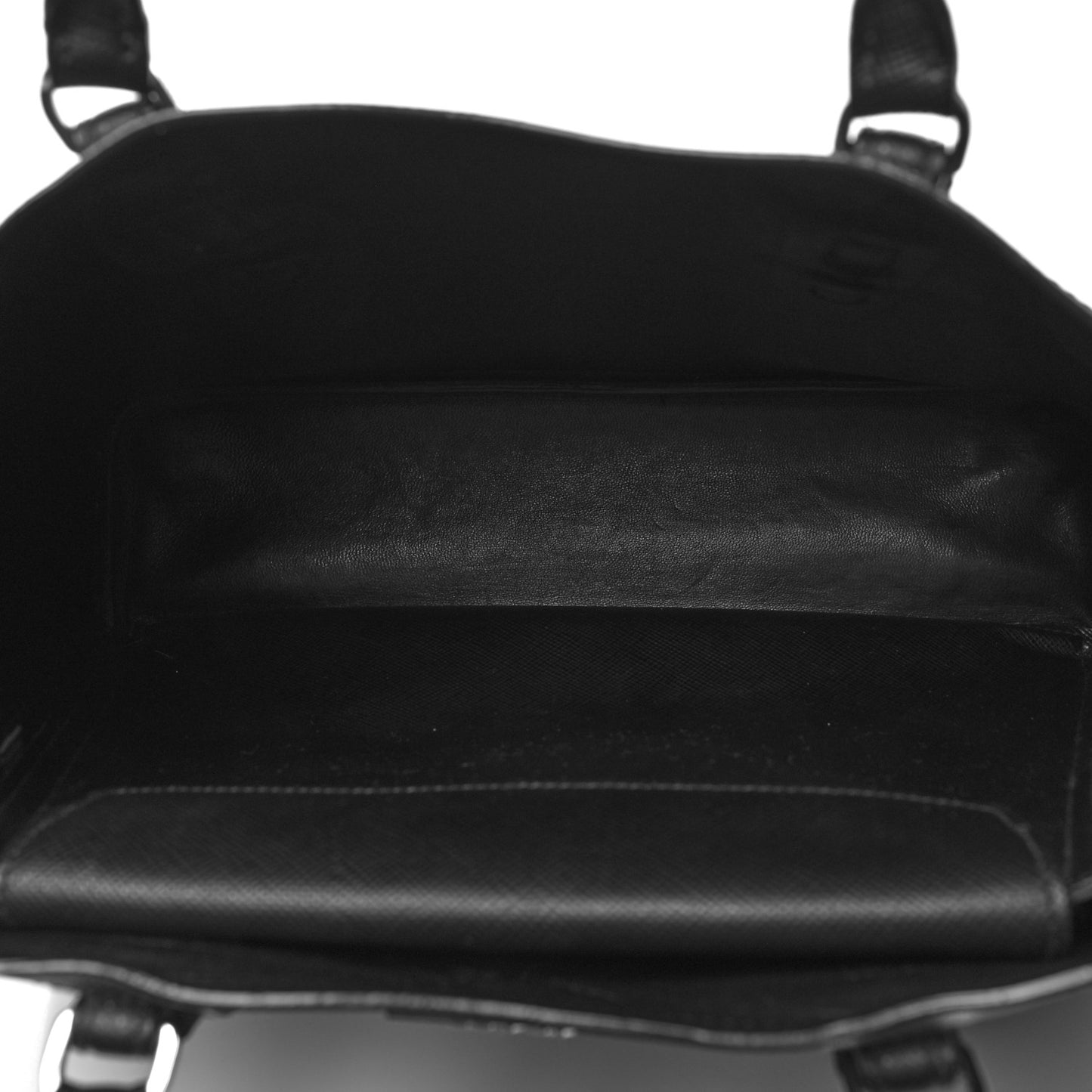 Saffiano Cuir Small Double Handle Tote Black
