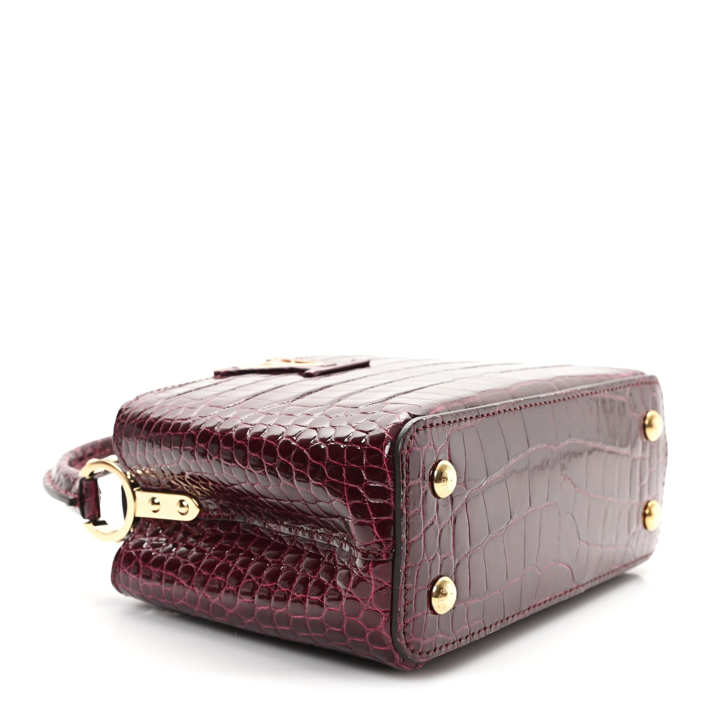 Crocodile Mini Capucines  Bordeaux