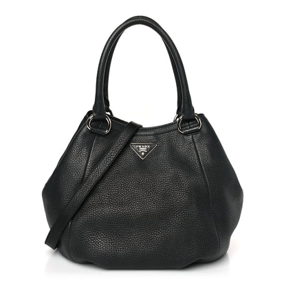 Prada Vitello Daino Shopping Tote Black 1 of 13