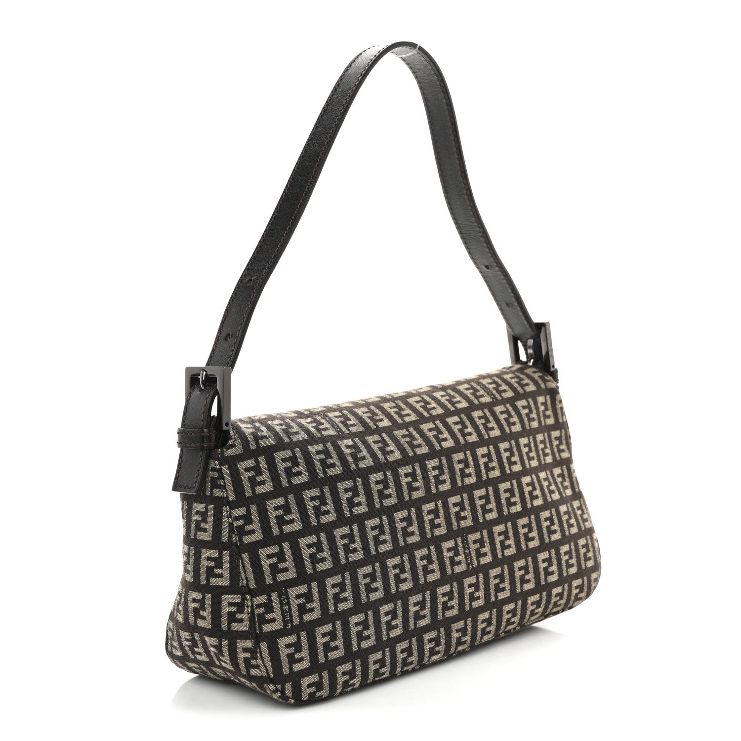 Fendi Zucchino Vitello Baguette Mogano Panna Bruciato 3 of 14