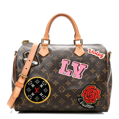 Louis Vuitton Monogram Patches Speedy Bandouliere 30 1 of 11