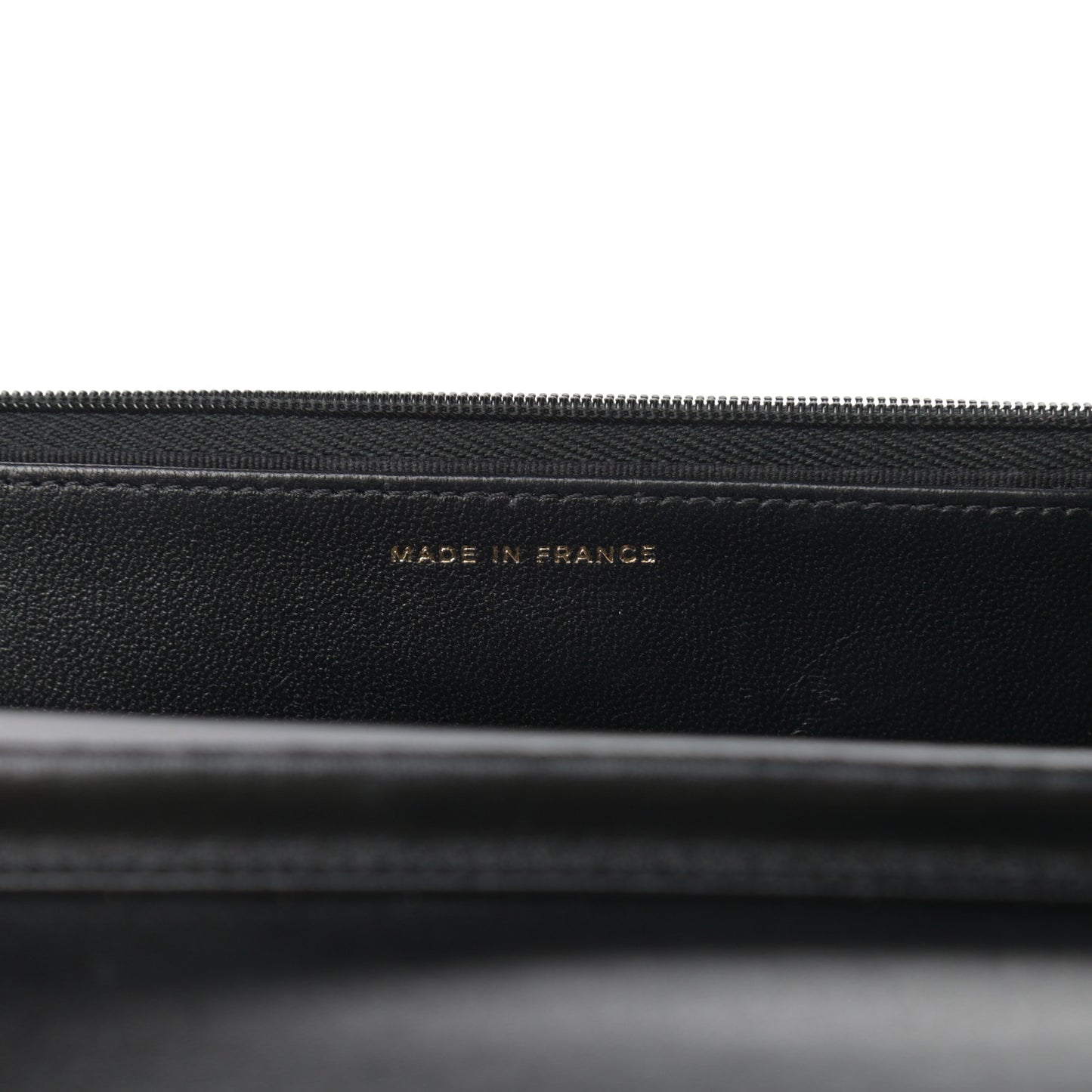 Lambskin Quilted Coco Bow Wallet On Chain WOC Black