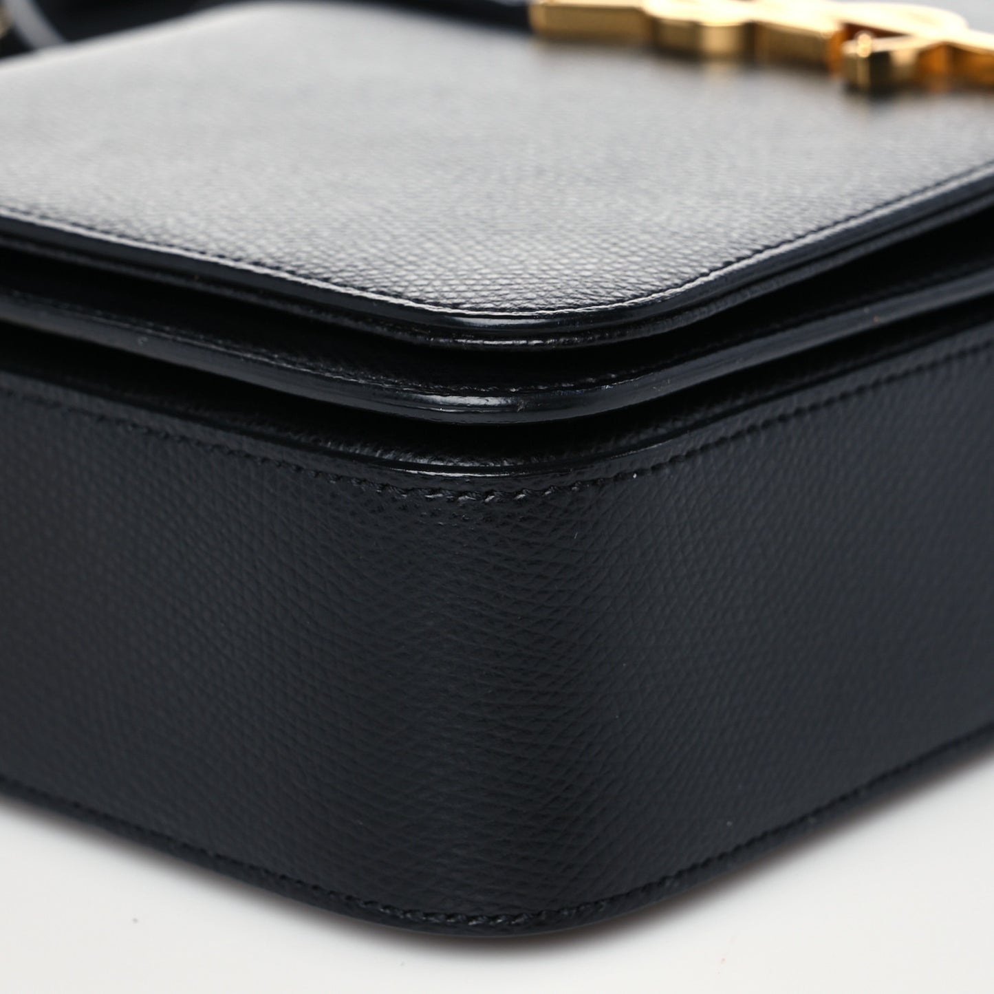 Textured Calfskin Medium Classic Monogram Universite Bag Black