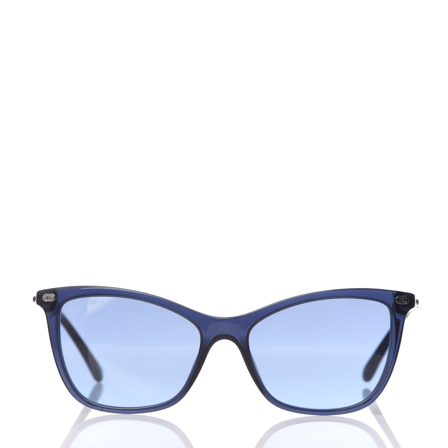 Chanel CC Cat Eye Sunglasses 5437-Q Dark Blue 2 of 8