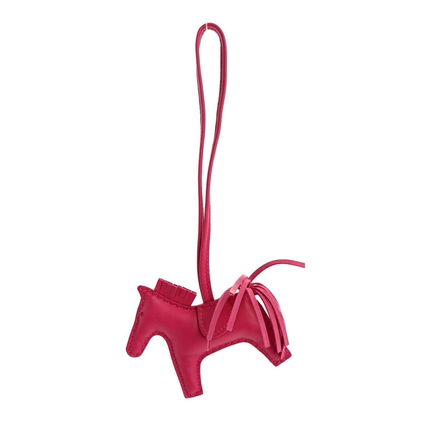 Milo Lambskin Grigri Rodeo Horse Bag Charm PM Rose Mexico