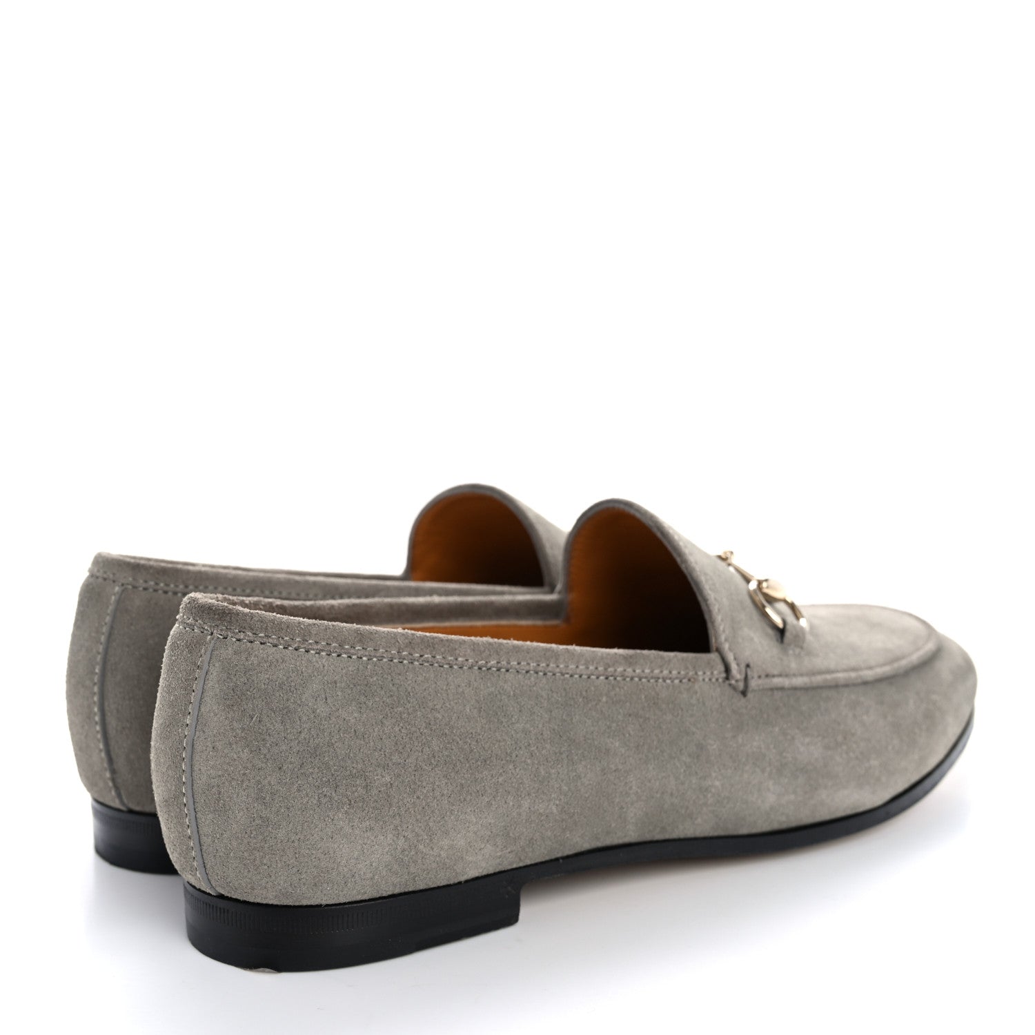 Gucci Suede Horsebit Womens Jordaan Loafers 38.5 New Fango 5 of 12