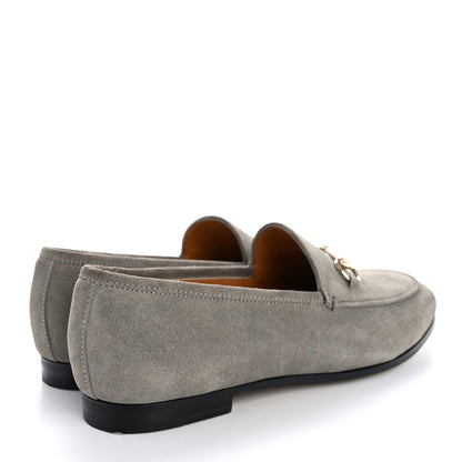 Gucci Suede Horsebit Womens Jordaan Loafers 38.5 New Fango 5 of 12