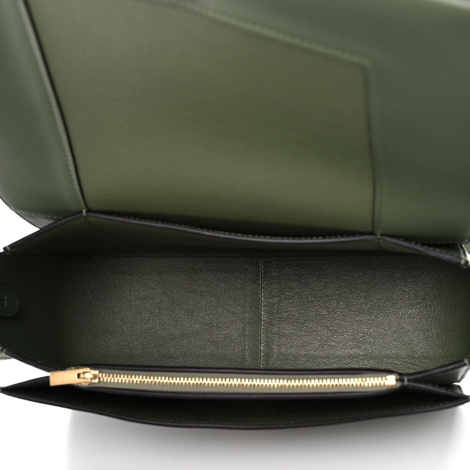 Celine Shiny Smooth Calfskin Medium Frame Shoulder Bag Olive Pastel Green 5 of 12