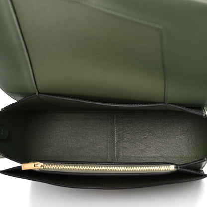 Celine Shiny Smooth Calfskin Medium Frame Shoulder Bag Olive Pastel Green 5 of 12