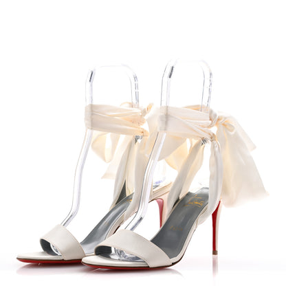 Christian Louboutin Satin Sandale Du Desert 100 Sandal 40 Off White 4 of 9
