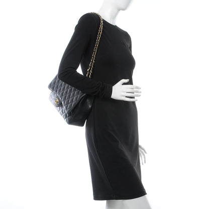 Chanel Caviar Quilted Jumbo Single Flap Black 3 of 9