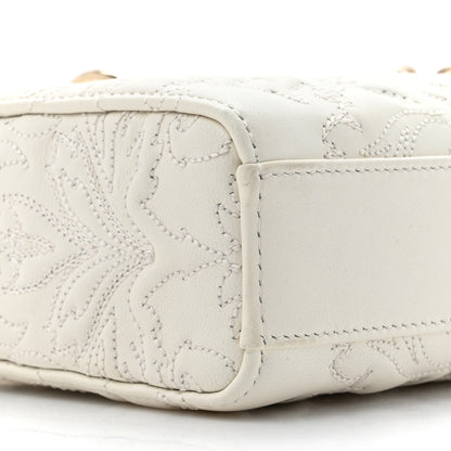 Christian Dior Calfskin Ornamental Embroidered Lady D-Joy White 9 of 15