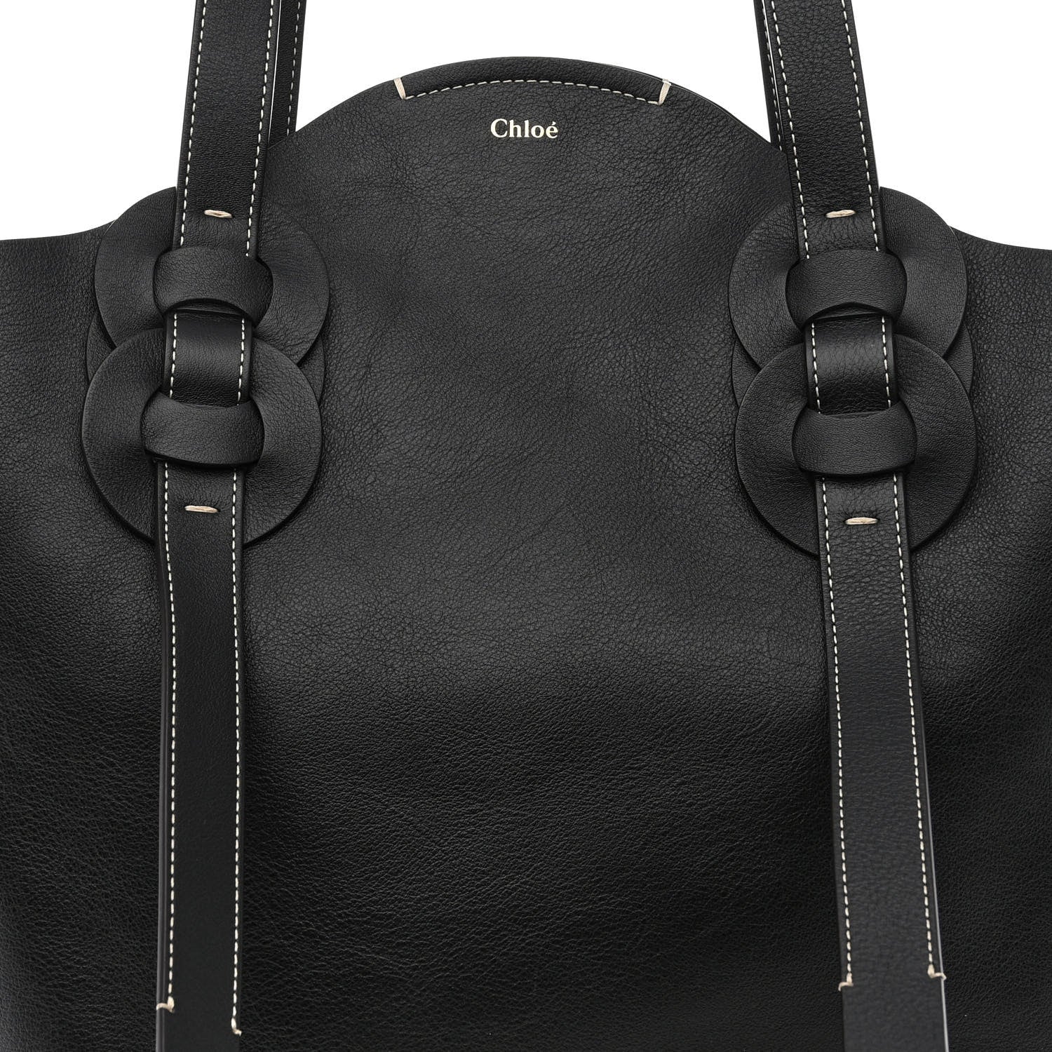 Chloe Small Grain Smooth Calfskin Medium Darryl Tote Black 9 of 13